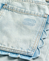 Blue Denim Scallop Detail Jeans