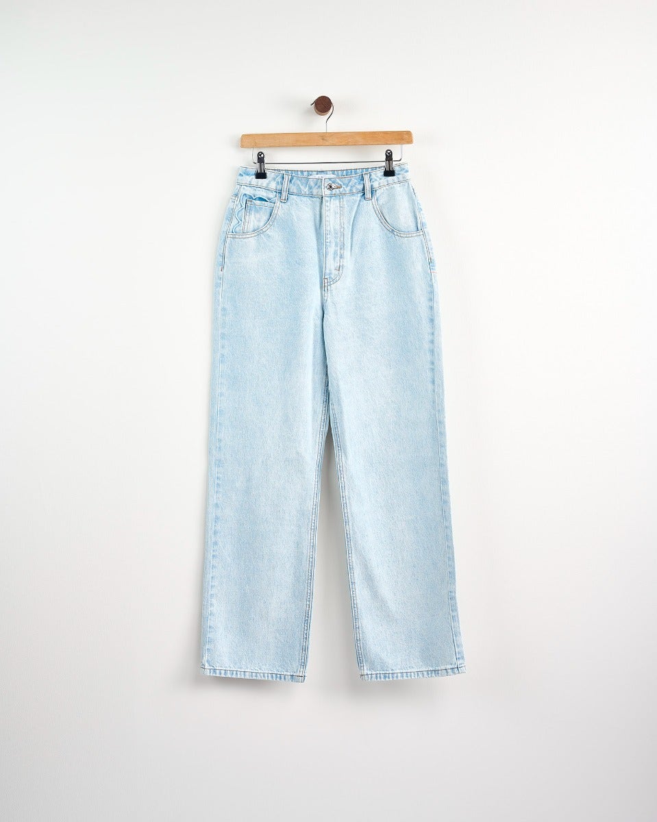 Blue Denim Scallop Detail Jeans