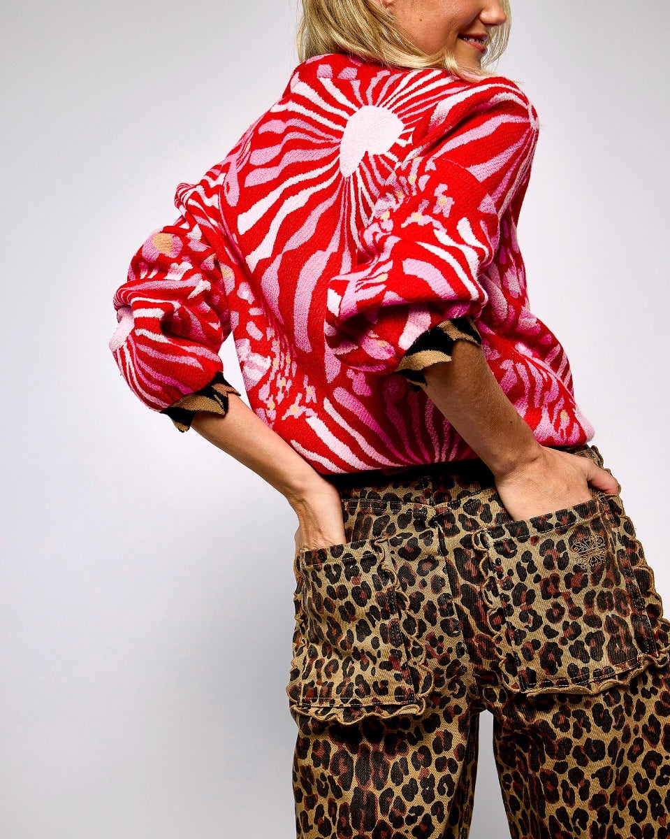 Leopard Lucia Scallop Detail Jeans