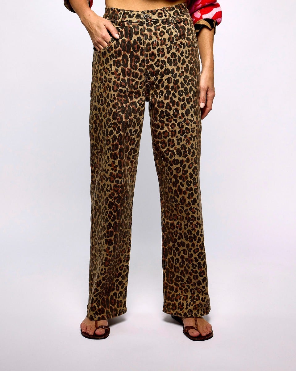 Leopard Lucia Scallop Detail Jeans