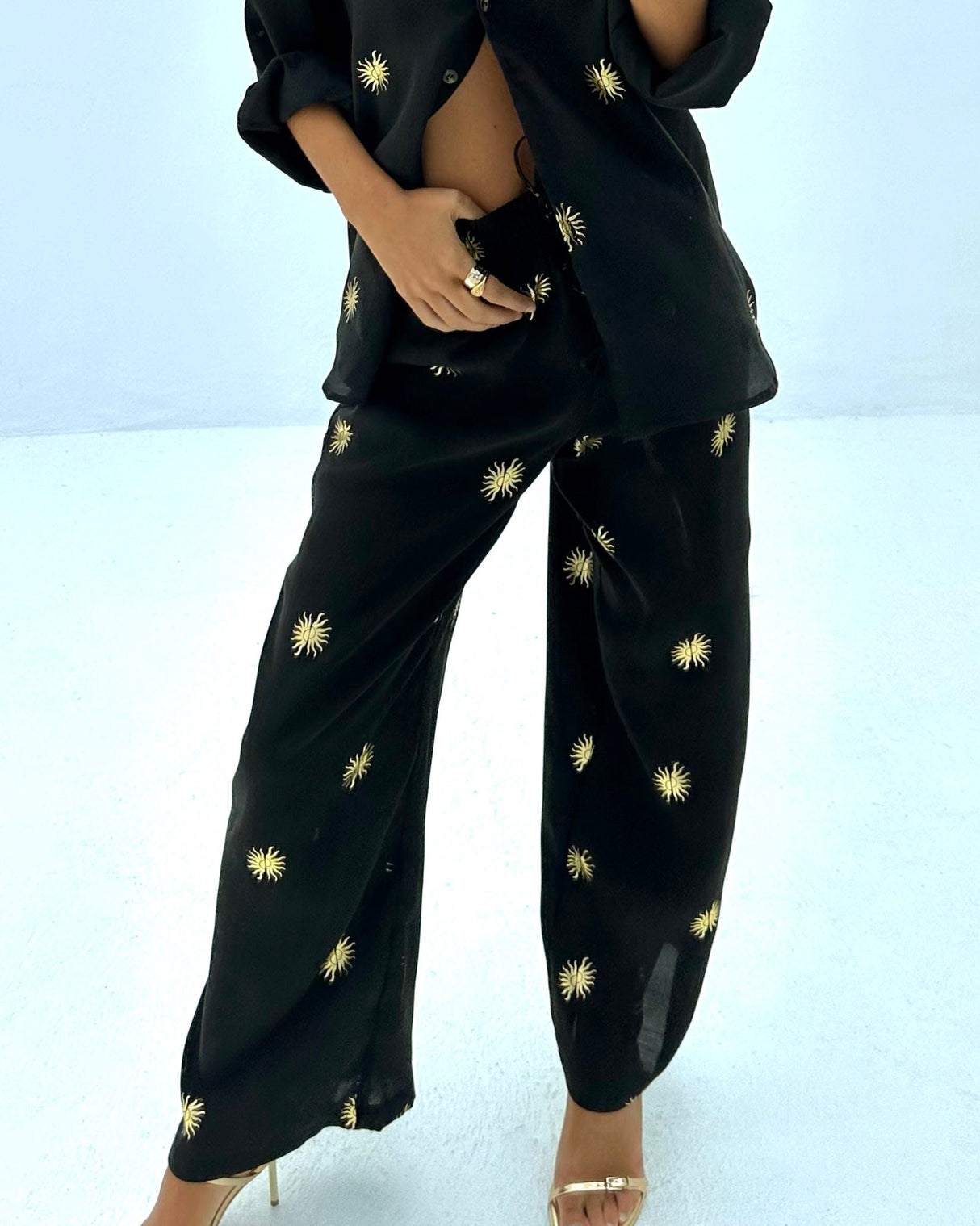 Black-Gold-Sun-Elissa-Trousers