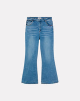 Blue Wash Flare Scallop Jeans