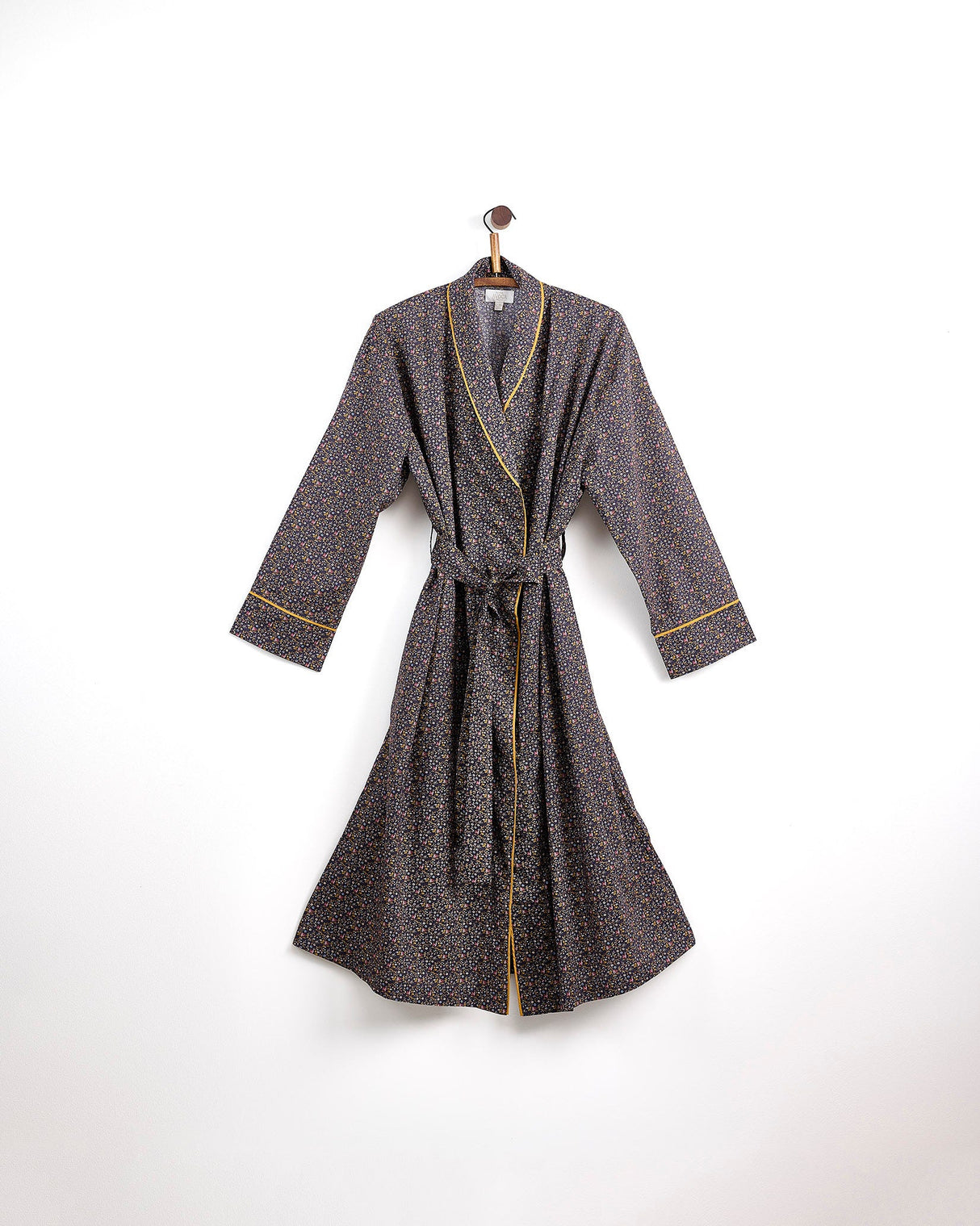 Navy Night Garden Cotton Dressing Gown