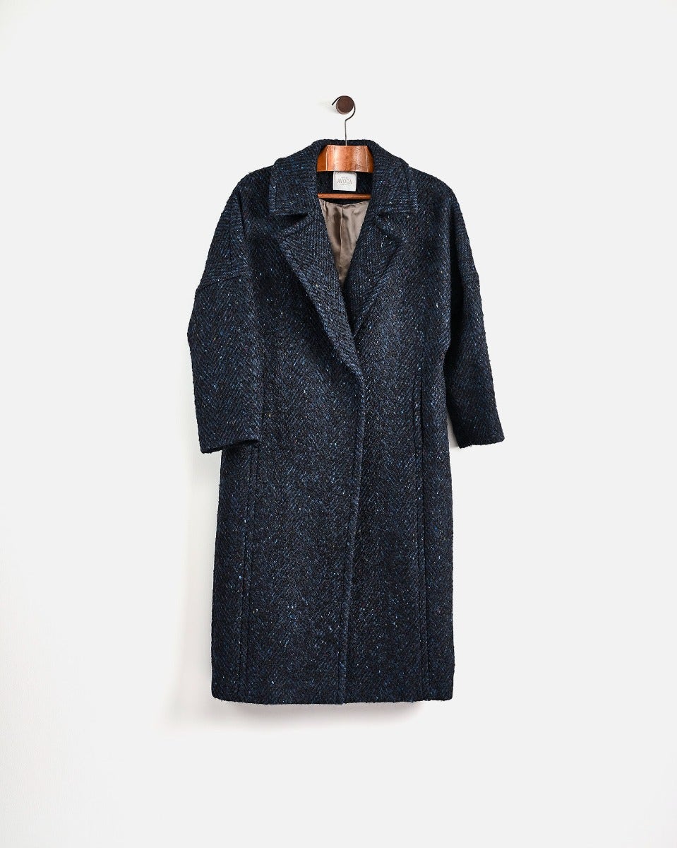 Night Light Donegal Wool & Mohair Coat