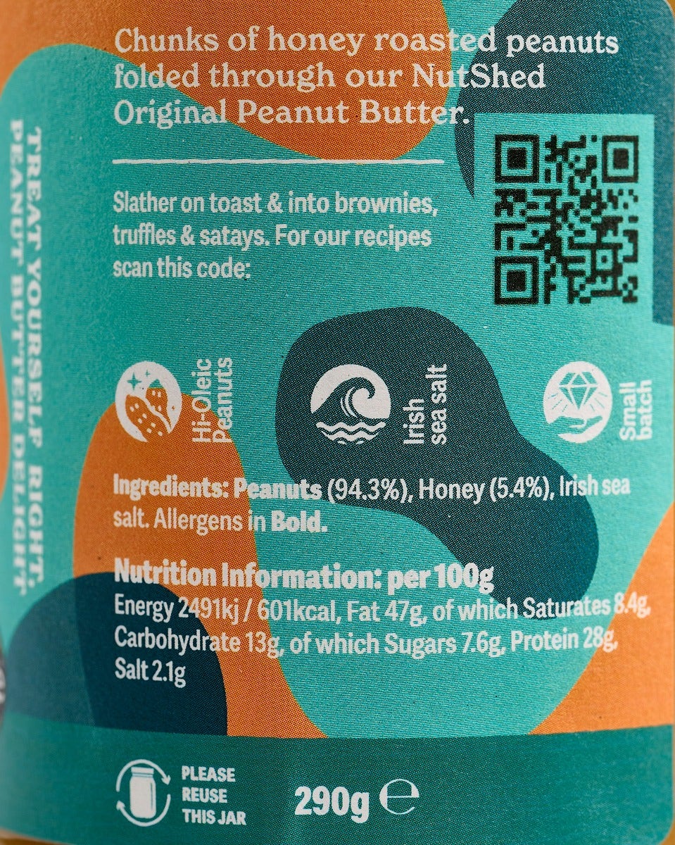 Nutshed Honey Roasted Crunchy Peanut Butter - 290 g
