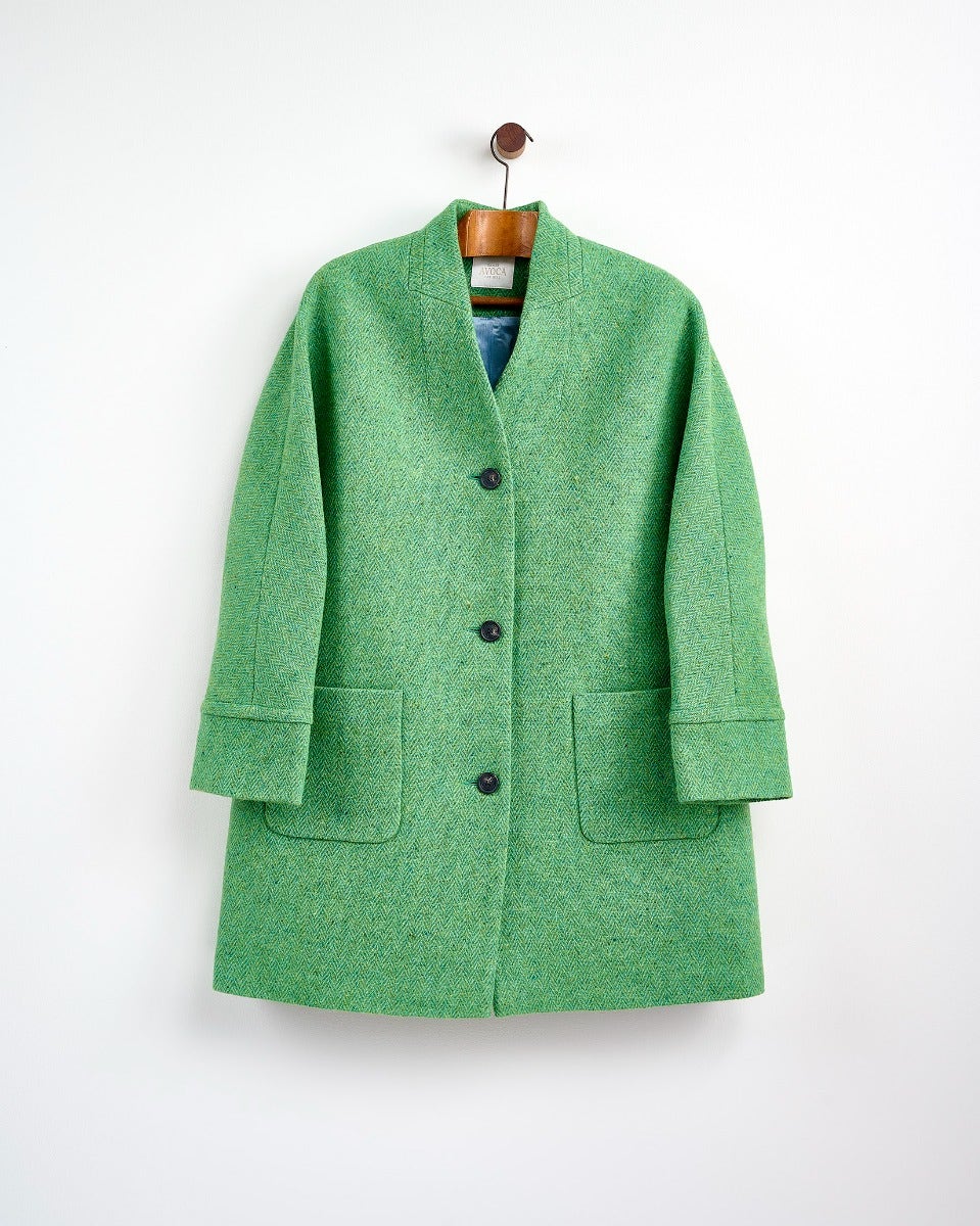Mist Oak Donegal Wool Coat