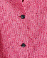 Raspberry Oak Donegal Wool Coat