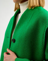 Oak Emerald on Emerald Donegal Wool Coat
