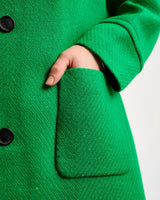 Oak Emerald on Emerald Donegal Wool Coat