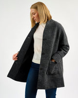 Oak Grey & Black Donegal Wool Coat