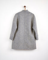 Oak Navy & Cream Donegal Wool Coat