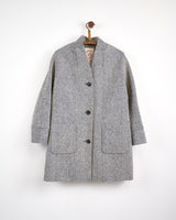 Oak Navy & Cream Donegal Wool Coat