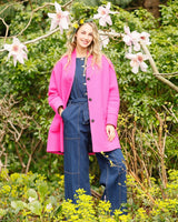 Oak Neon Pink on Pink Donegal Wool Coat