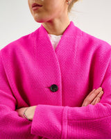 Oak Neon Pink on Pink Donegal Wool Coat