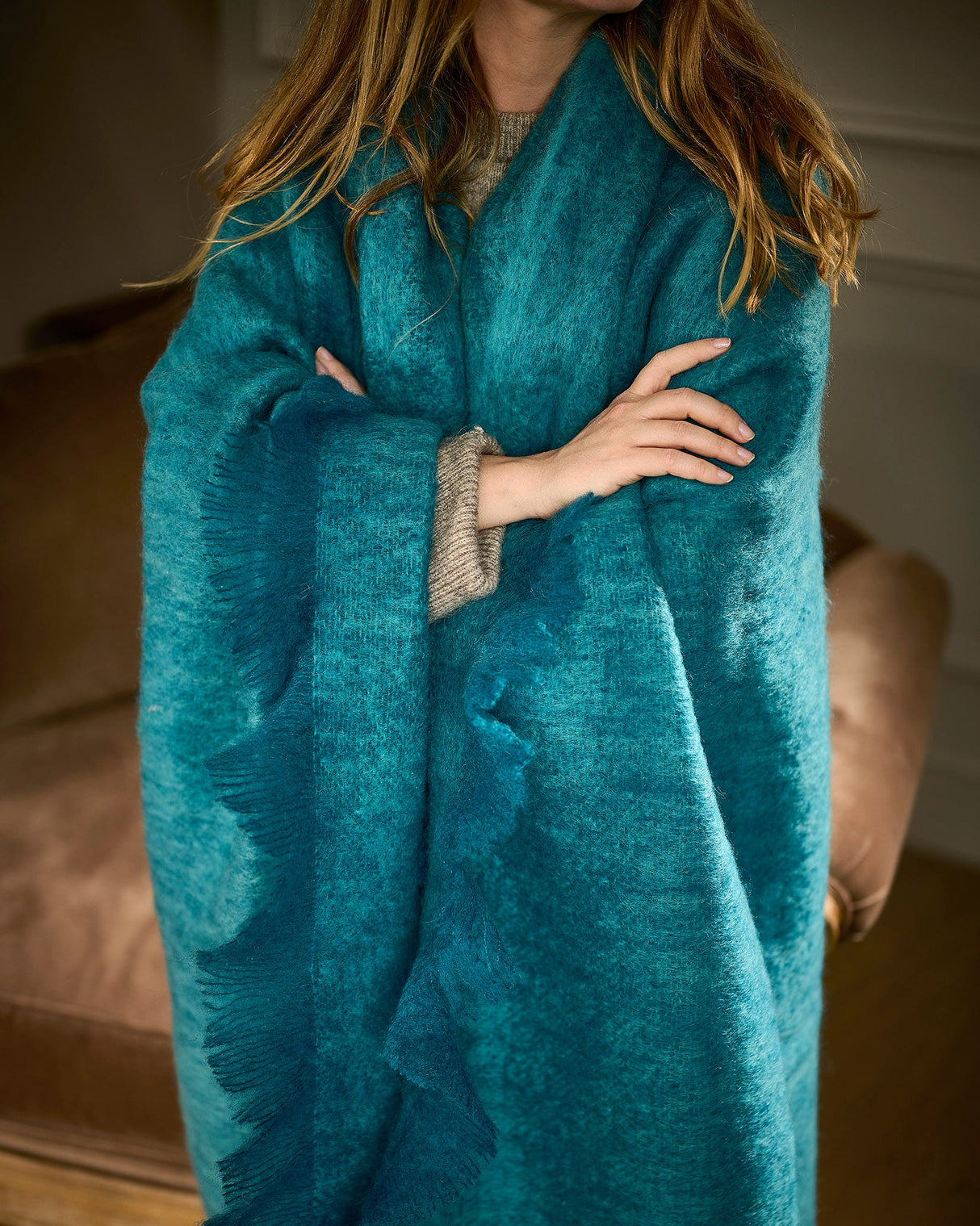 Ocean Mohair Throw