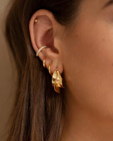 Gold Twisted Tribal Earring