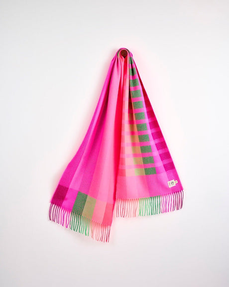 Oh My My Neon Stripe Wide Merino Scarf