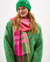Oh My My Neon Stripe Wide Merino Scarf