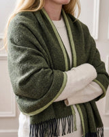 Olive Cashmere Wool Sandymount Scarf