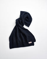 Navy Blue Yak & Cashmere Honeycomb Scarf