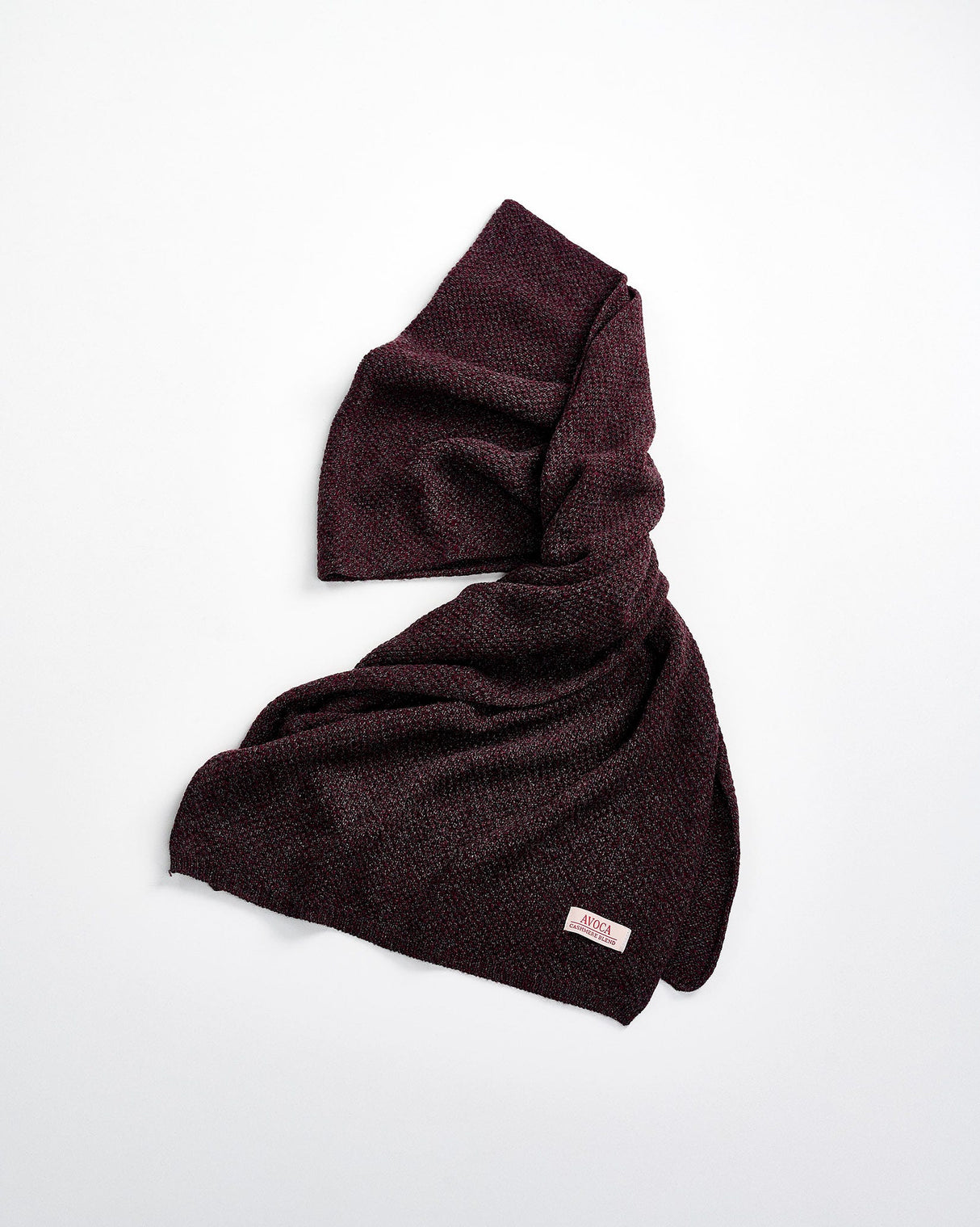 Burgundy Yak & Cashmere Honeycomb Scarf