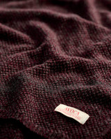 Burgundy Yak & Cashmere Honeycomb Scarf