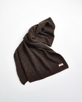 Dark Brown Yak & Cashmere Honeycomb Scarf