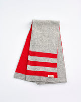 Grey & Red Kid's Super Stripe Scarf