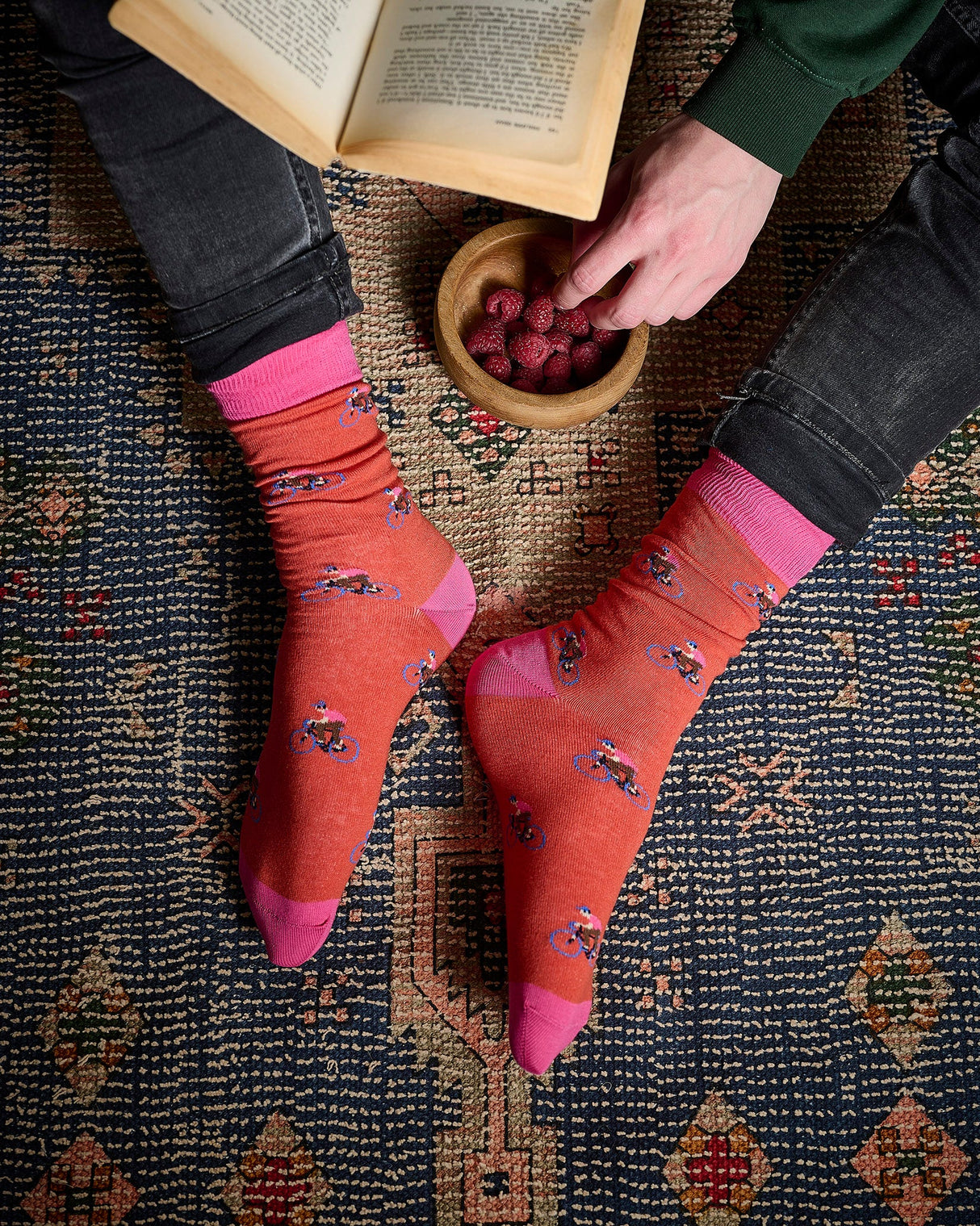 Orange & Pink Cyclist Socks