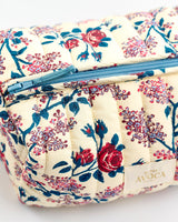 Orange Rose Quilted Cosmetic Bag
