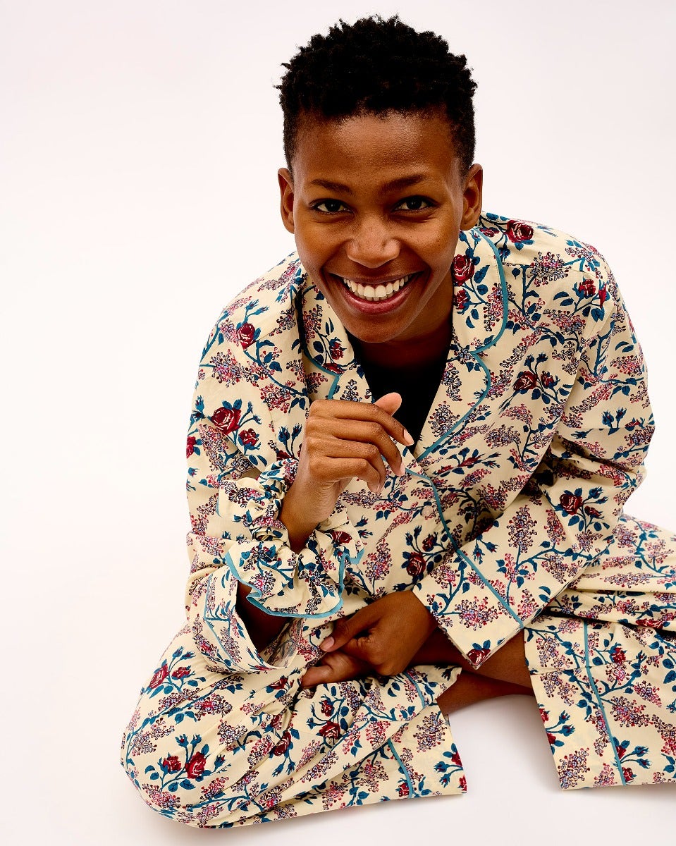 Orange Rose Cotton Pyjama Set