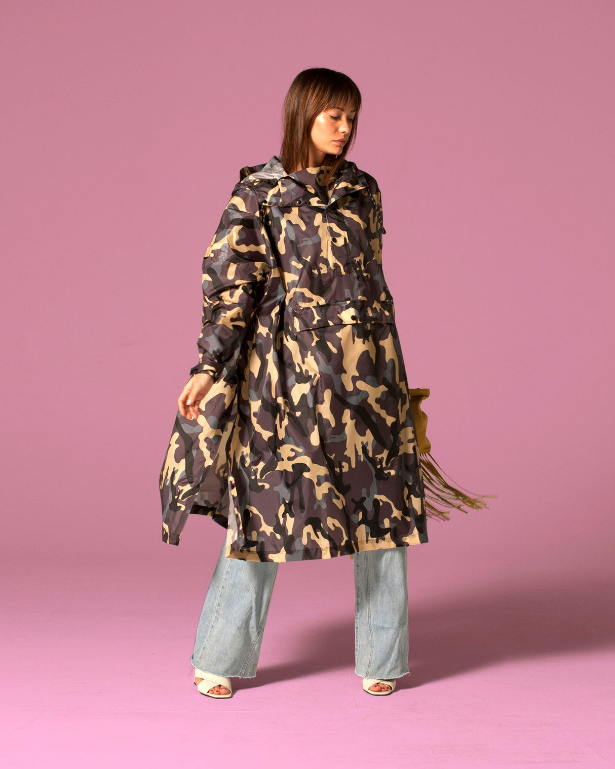 Green Camo Waterproof Poncho