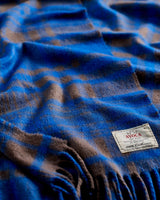Marine Check 100% Cashmere Wrap Scarf