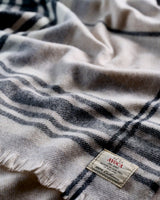 Grey & White 100% Cashmere Wrap Scarf