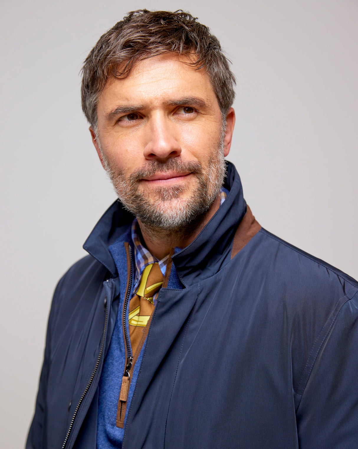 Navy Padded Rain Resistant Jacket