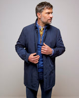 Navy Padded Rain Resistant Jacket