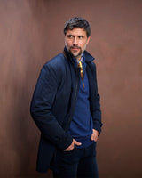 Navy Padded Rain Resistant Jacket