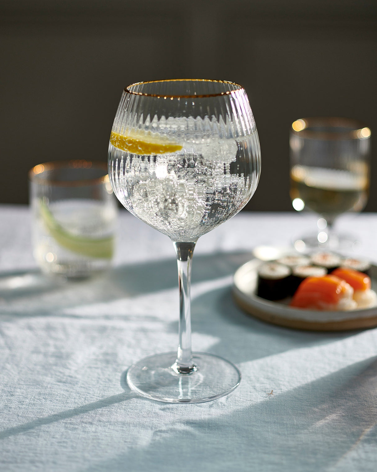Palermo Gold Gin & Tonic Glasses - Set of 4