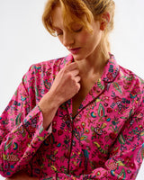 Fuchsia Forest Friends Cotton Pyjama Set