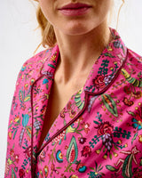 Fuchsia Forest Friends Cotton Pyjama Set