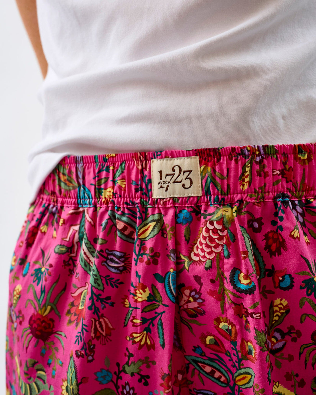 Fuchsia Forest Friends Cotton Shorts