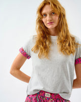 Fuchsia Forest Friends Grey Cotton T-Shirt