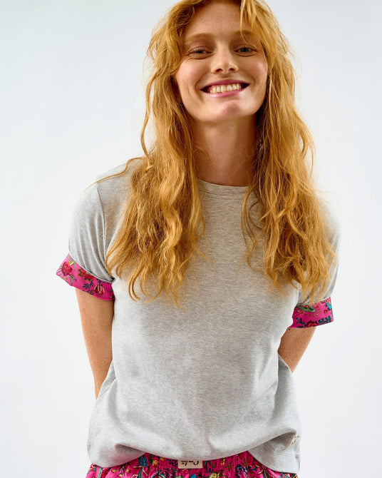 Fuchsia-Forest-Friends-Grey-Cotton-T-Shirt