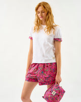 Fuchsia Forest Friends White Cotton T-Shirt