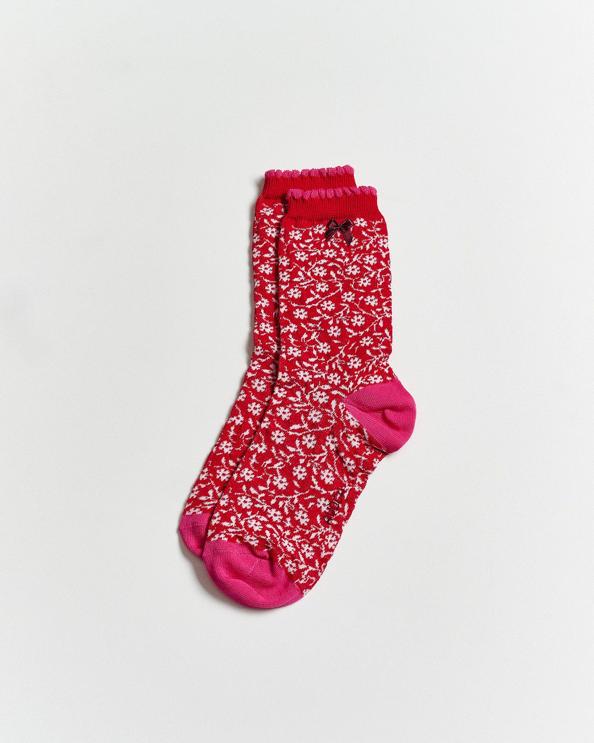 Pink-Little-Flower-Ankle-Socks