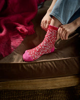 Pink Little Flower Ankle Socks