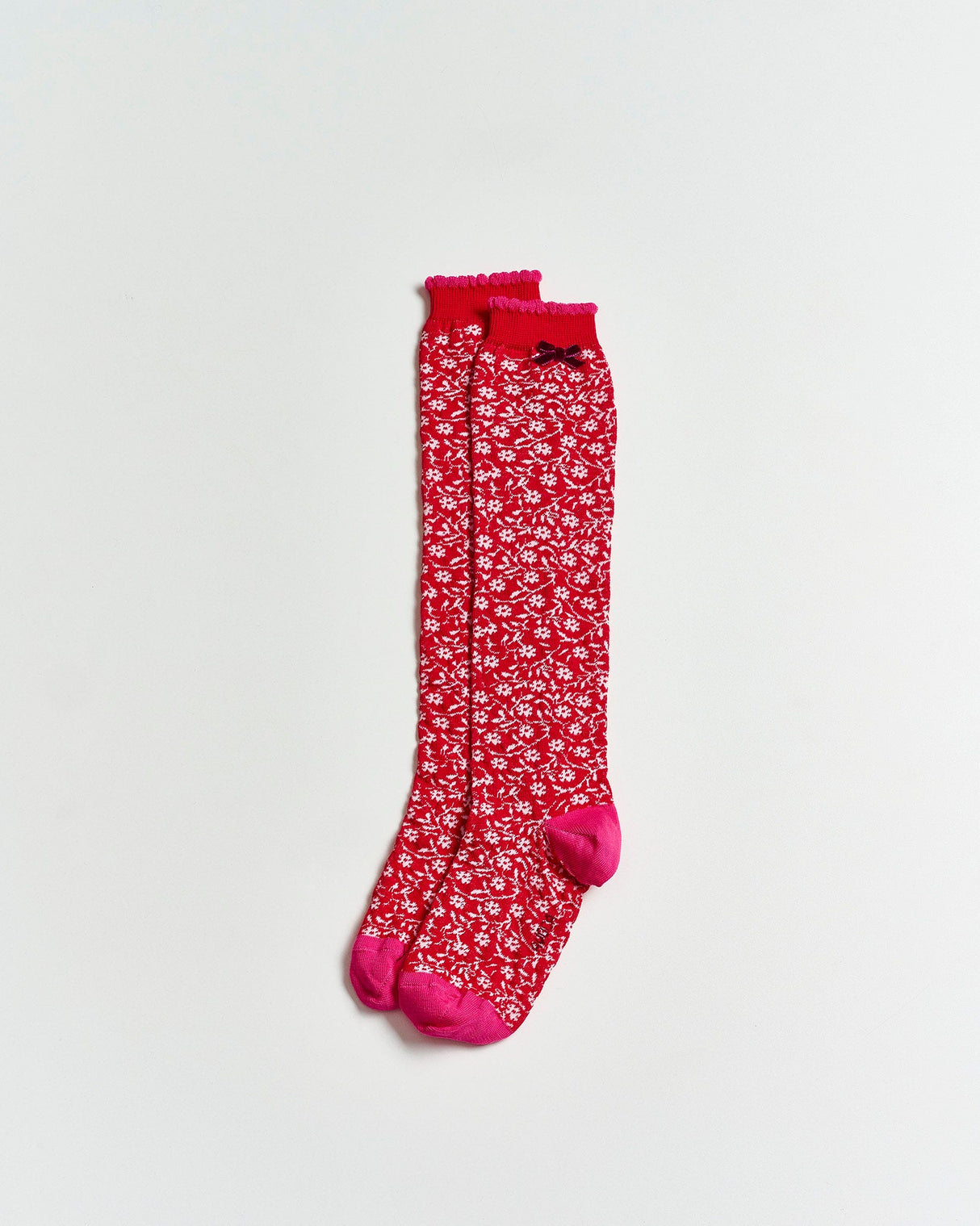 Pink-Little-Flower-Knee-Socks