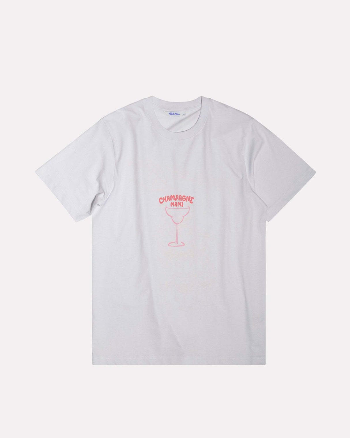 White-'Champage-Mami'-Graphic-T-Shirt-