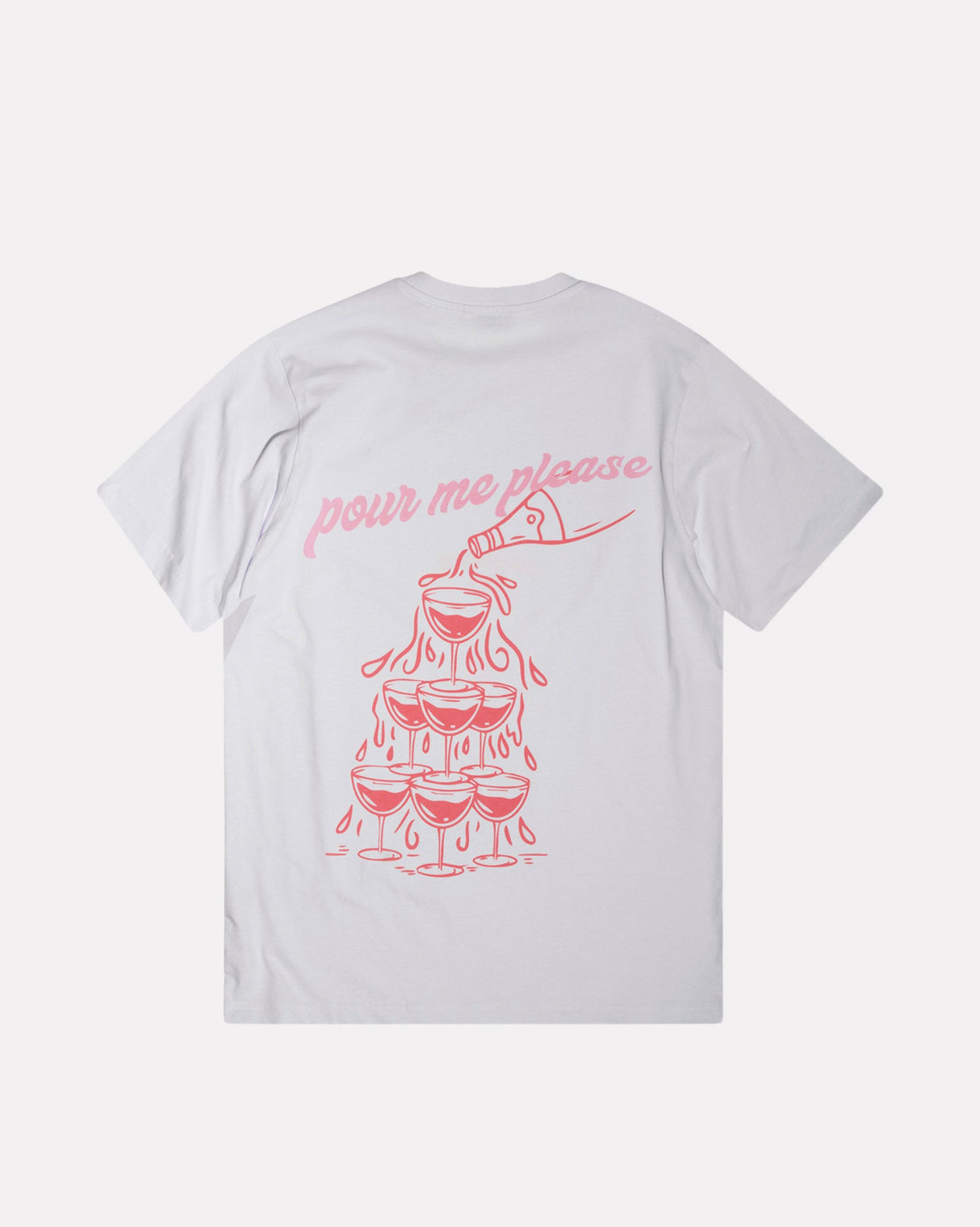White-'Champage-Mami'-Graphic-T-Shirt-
