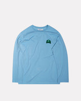 Blue-'Bienvenido'-Long-Sleeve-Graphic-T-Shirt